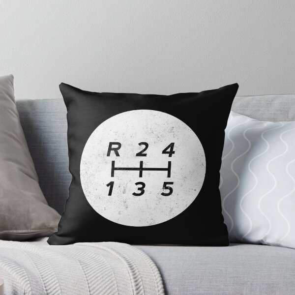 Item preview, White 5-Speed Manual Transmission Shift Pattern (dog leg) - Grungy designed and sold by ApexFibers.