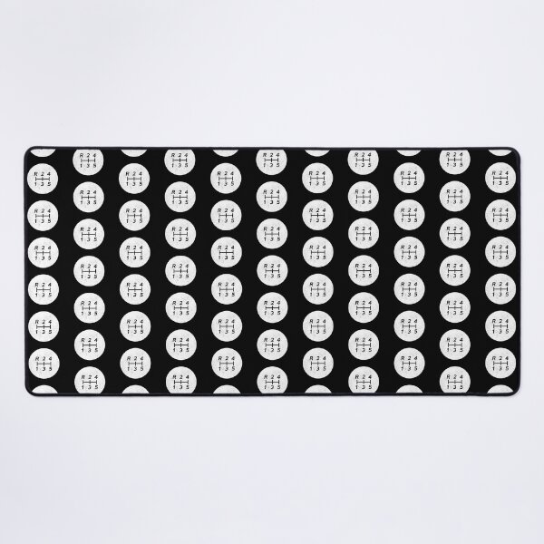 Item preview, White 5-Speed Manual Transmission Shift Pattern (dog leg) - Grungy designed and sold by ApexFibers.