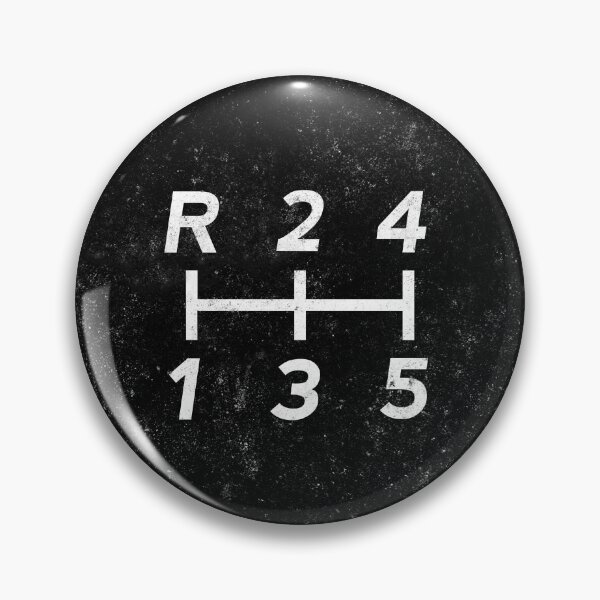 Item preview, Black 5-Speed Manual Transmission Shift Pattern (dog leg) - Grungy designed and sold by ApexFibers.