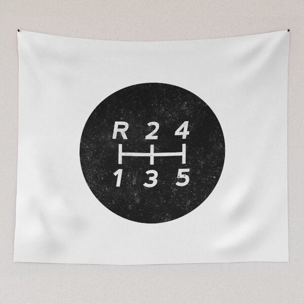 Item preview, Black 5-Speed Manual Transmission Shift Pattern (dog leg) - Grungy designed and sold by ApexFibers.