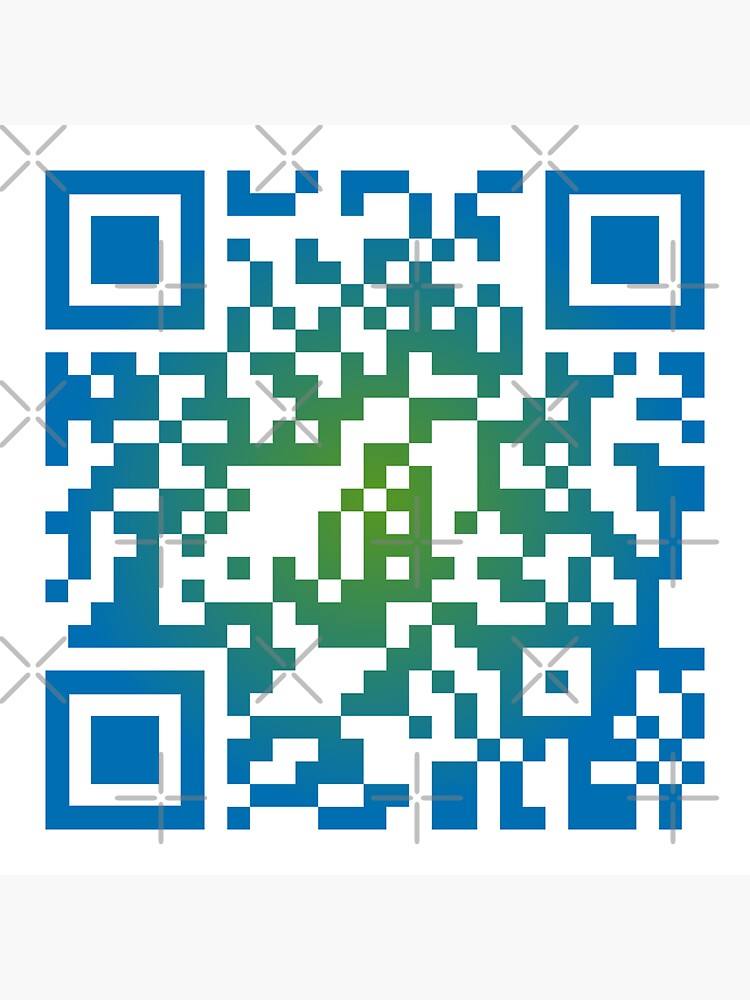 "Jolyne Stone Ocean Theme - JoJo RickRoll - QR Code" Sticker for Sale ...