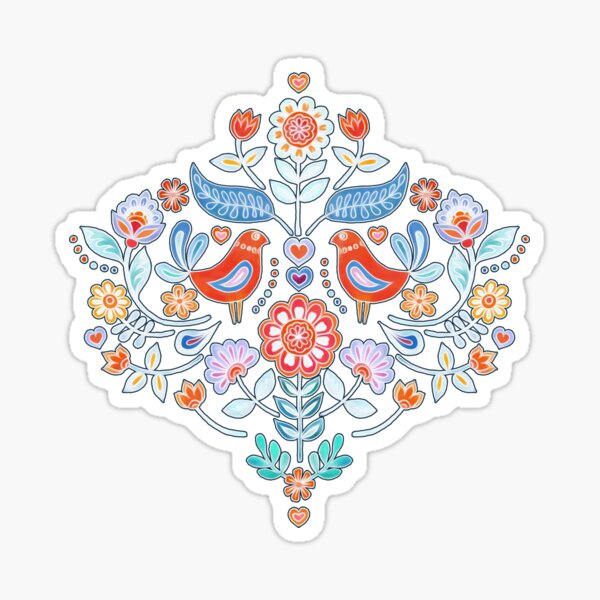 Item preview, Happy Folk Summer Floral on Navy designed and sold by micklyn.