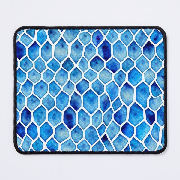 Item preview, Blue tile watercolor pattern designed and sold by artsyworldart.