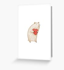 Bear with Heart Greeting Card