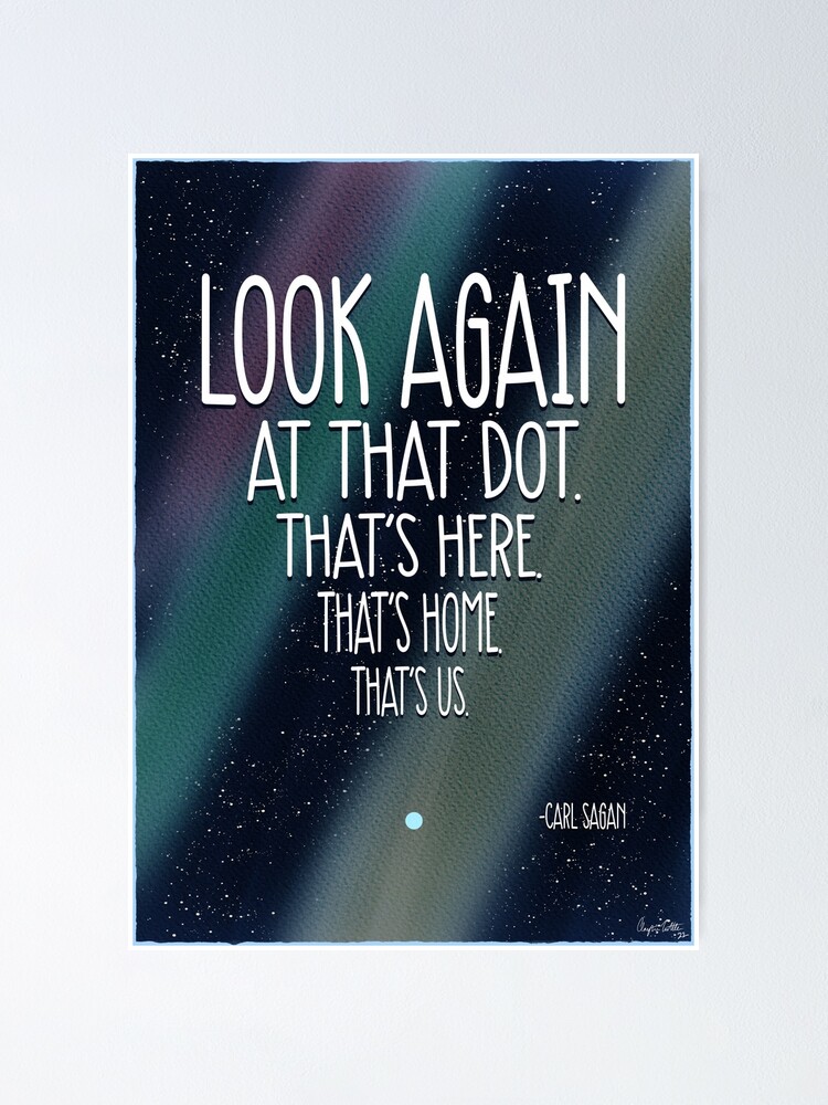Carl Sagan Pale Blue Dot - revisited 2020, minimal-design Posters &  Prints Canvas Print for Sale by artColourized