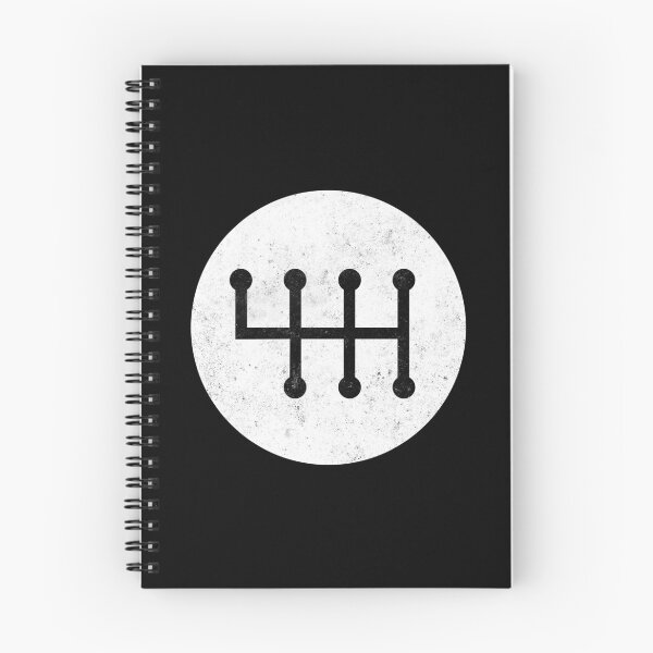 Item preview, White 6-speed Manual Transmission Shift Pattern (reverse on top left) - Grungy designed and sold by ApexFibers.