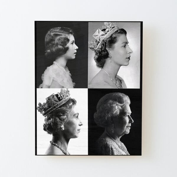 RIP Queen Elizabeth Aufgezogener Druck auf Holz