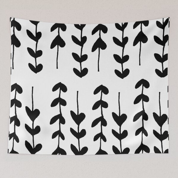Item preview, Floral vines black and white designed and sold by susycosta.