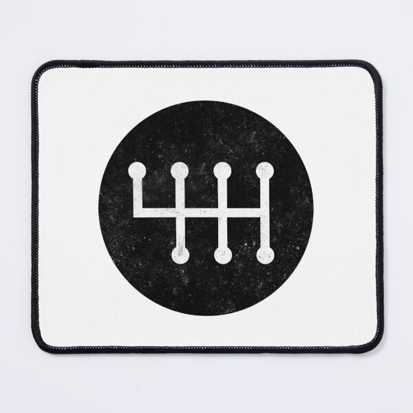 Item preview, Black 6-speed Manual Transmission Shift Pattern (reverse on top left) - Grungy designed and sold by ApexFibers.