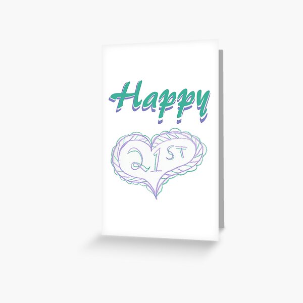 Happy 21st Greeting Card