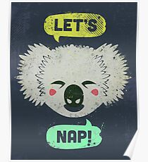 Sleepy Koala Poster