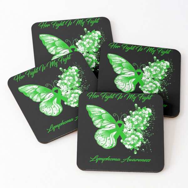 Item preview, Her Fight Is My Fight Lymphoma Awareness Butterfly Ribbon Gifts designed and sold by Adropine.