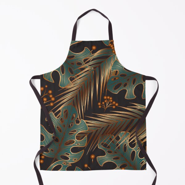 Item preview, Luxury pattern with golden monstera,fern, palm leaf and berries. designed and sold by hmorena.