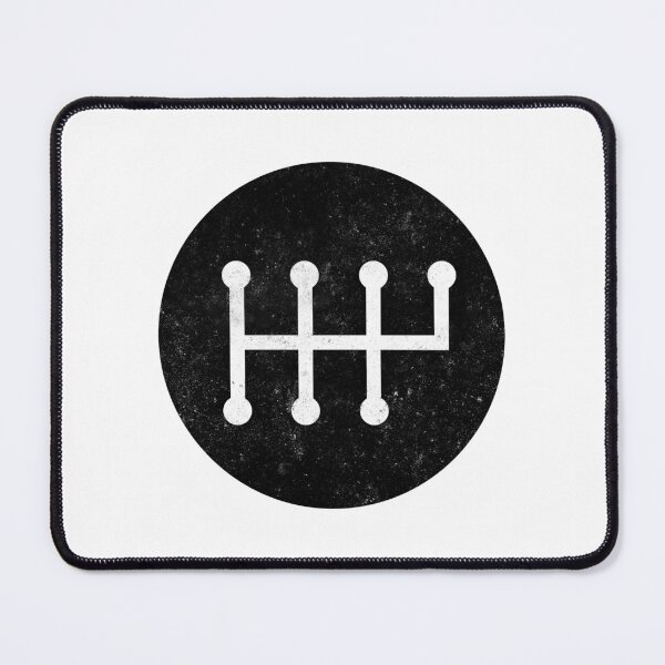 Item preview, Black 6-speed Manual Transmission Shift Pattern (reverse on top left) - Grungy designed and sold by ApexFibers.