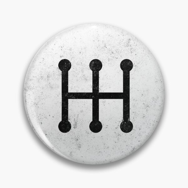 Item preview, 5-Speed Manual Transmission Shift Pattern (white with no numbers) - Grungy designed and sold by ApexFibers.
