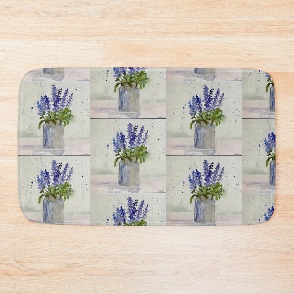 Item preview, Jar of abstract lavender flowers.  designed and sold by watercolorsLiz.