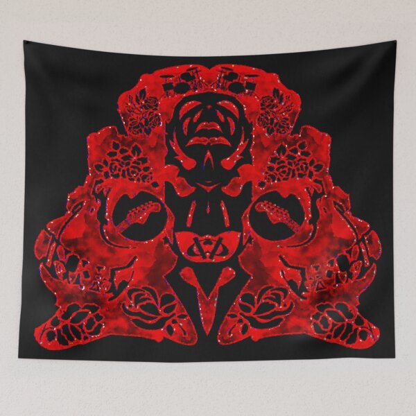 Item preview, HALLOWEEN ABSTRACT FLOWERS ROSES TATTOO SKULL MUSIC POSITIVE DEATH. designed and sold by Ralek.
