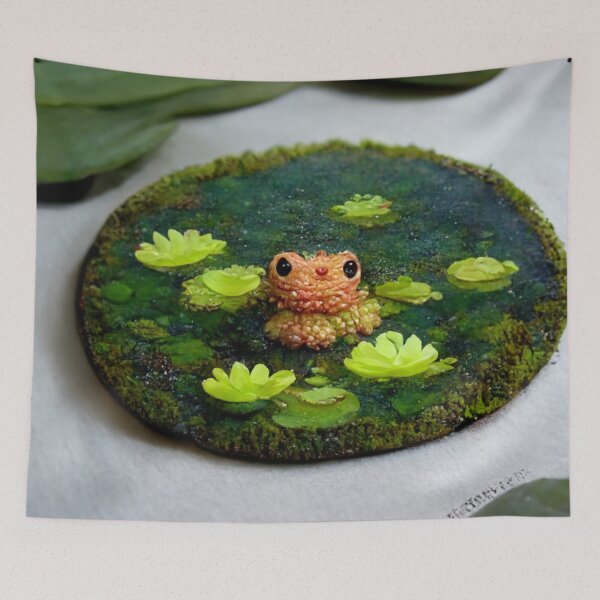 Item preview, Cute Ugly Toad on a Lily Pad designed and sold by 3DPerfectPrints.