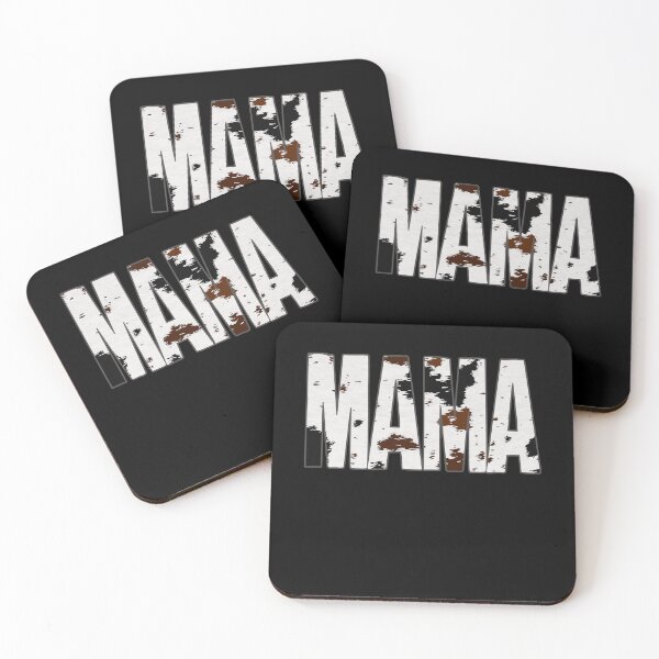 Item preview, Cute Mama Cow Print Black White Mom Word Art Lettering Mother Animal Pattern designed and sold by Countrysmart.