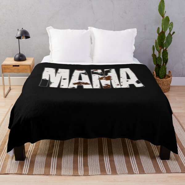 Item preview, Cute Mama Cow Print Black White Mom Word Art Lettering Mother Animal Pattern designed and sold by Countrysmart.