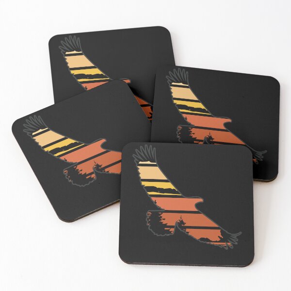 Item preview, Eagle Hawk Vintage Retro Art Sunset Design Great Nature Lover Gift designed and sold by Countrysmart.