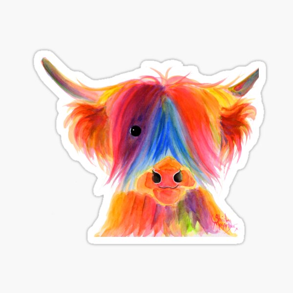 Item preview, Scottish Highland Cow ' PANCAKE ' by Shirley MacArthur designed and sold by Shirley MacArthur Limited.