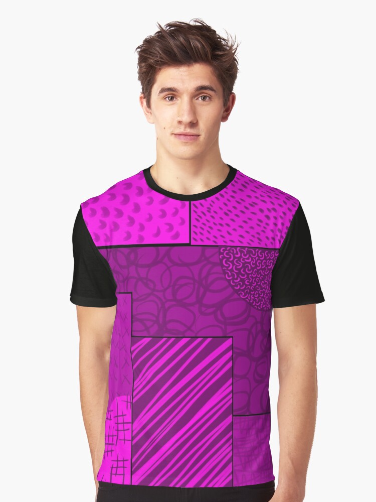 Thumbnail 1 of 5, Graphic T-Shirt, Purple is raining down designed and sold by LilyBurgess.