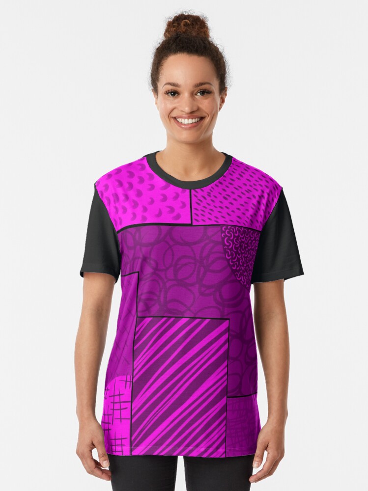 Thumbnail 2 of 5, Graphic T-Shirt, Purple is raining down designed and sold by LilyBurgess.