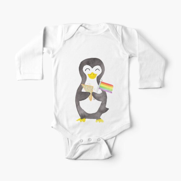 Orgulloso como un pingüino - Aqua Body de manga larga para bebé