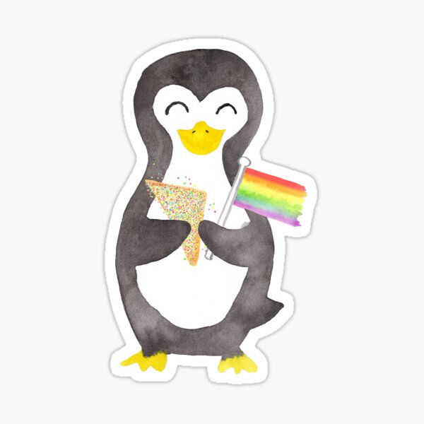 Proud as a Penguin - Aqua Sticker
