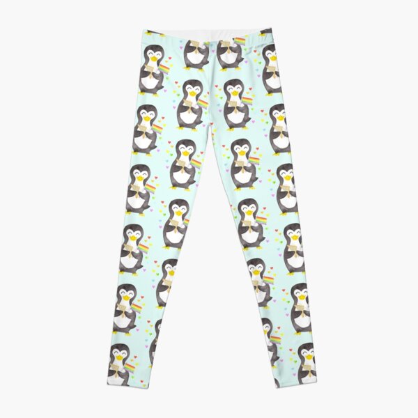 Proud as a Penguin - Aqua Leggings