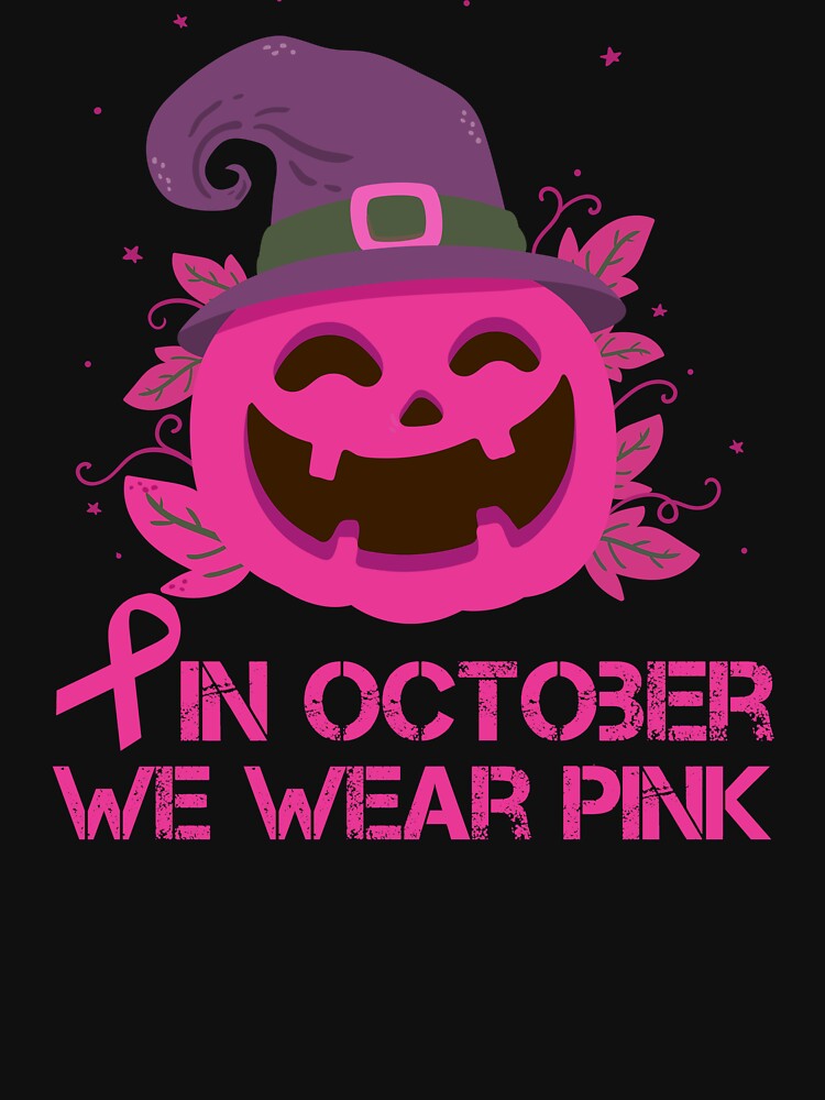 Discover En octobre, Nous Portons Du Rose Halloween T-Shirt