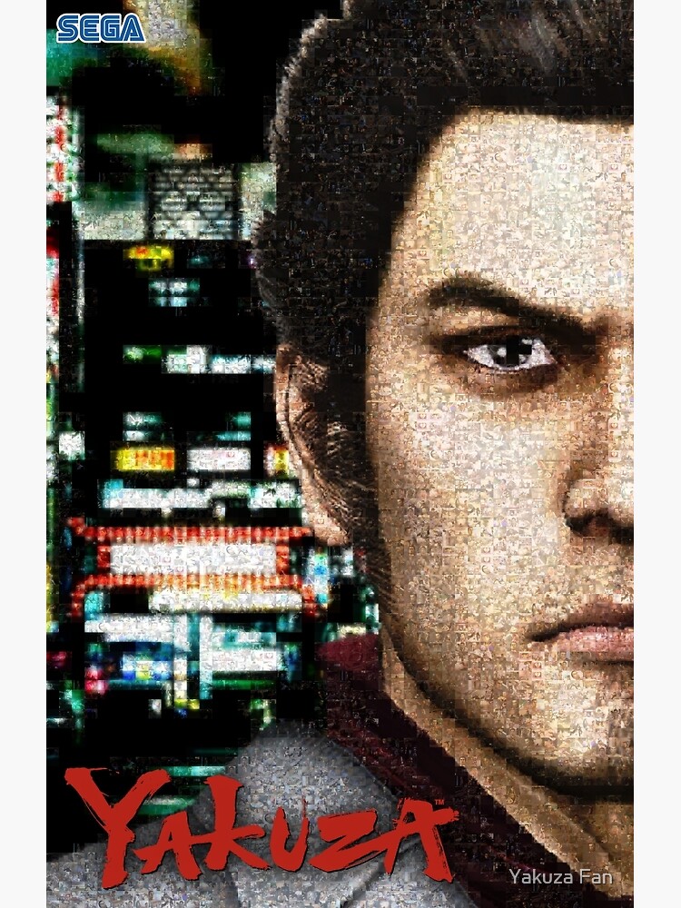 Thumbnail 3 of 3, Poster, Kazuma Kiryu - Mosaic designed and sold by Deekman.