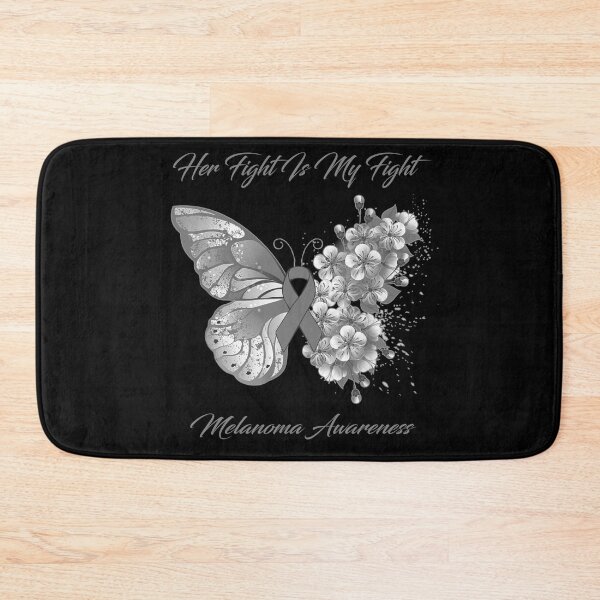Item preview, Her Fight Is My Fight Melanoma Awareness Butterfly Ribbon Gifts designed and sold by Adropine.