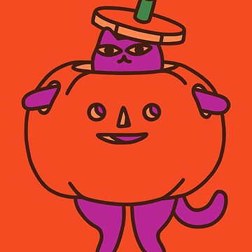 Artwork thumbnail, Jack-o'-lantern Costume Cat by obinsun