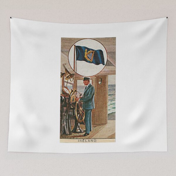 Item preview, Ireland Irish Eire Ireland Old Flag on Sailing Ship designed and sold by OliDesigns.