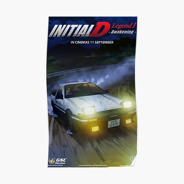 Initial D Poster Poster For Sale By Malindaudiya Redbubble