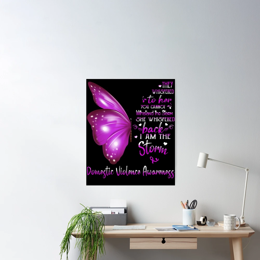  Butterfly Girl Suicide Prevention I Am The Storm She Whispered  Back Art Canvas Poster (Wrapped Canvas Frame, 11x14) : Hogar y Cocina