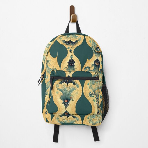 Item preview, Melting Yellow Ivory on a Turquoise Green background designed and sold by MysticAlgorithm.