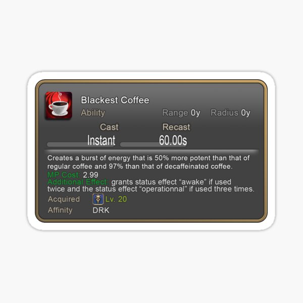 Vista previa del artículo con la obra «El café más negro», diseñado y vendido por Hekatalia.
