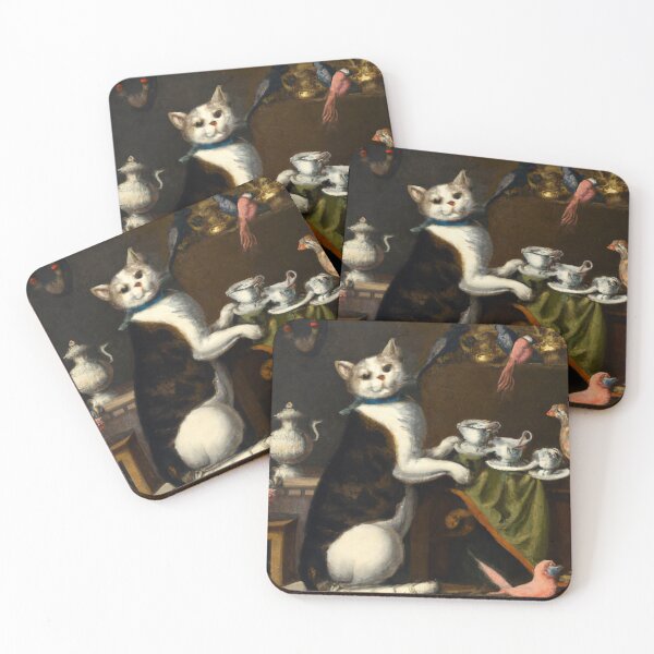 Item preview, Ellinor the Cat, serving tea (Baroque) designed and sold by thecatandkettle.