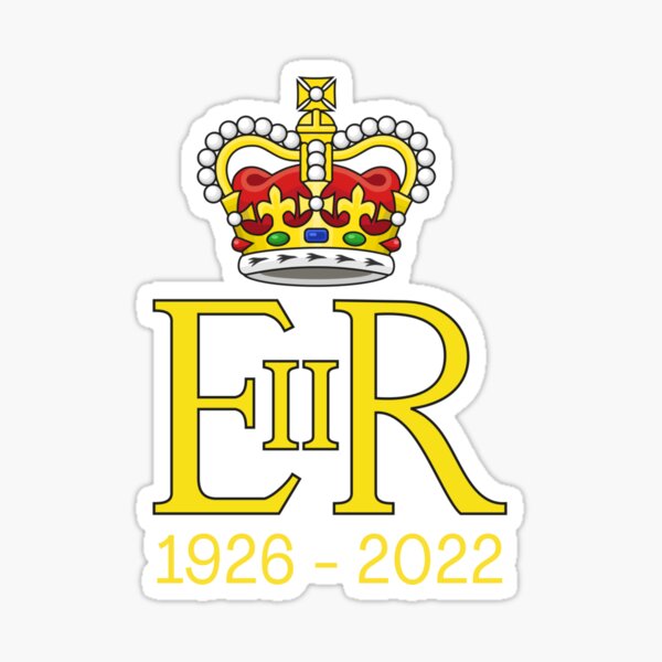 Queen Elizabeth Commemoration of life and death Sticker