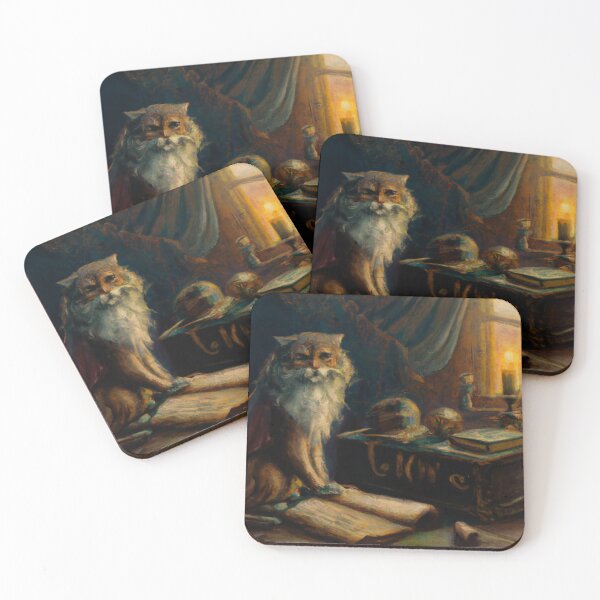 Item preview, Isaac the Cat, pouring over books (Baroque) designed and sold by thecatandkettle.