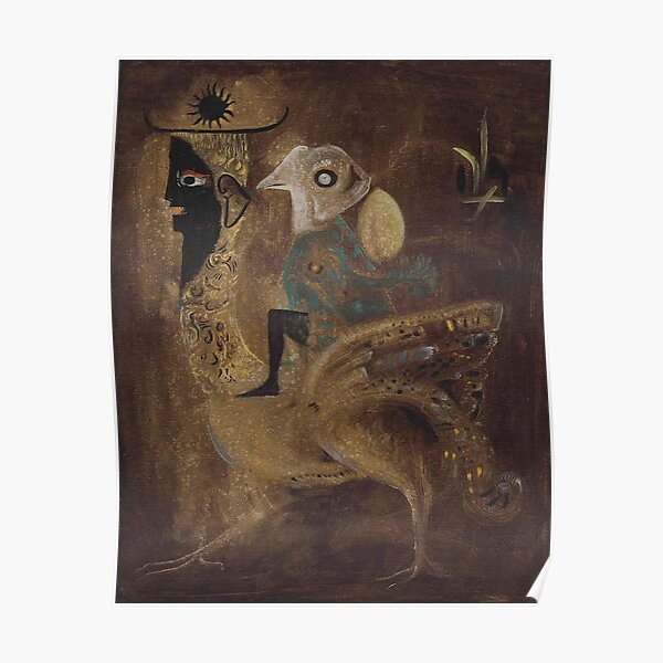 Leonora Carrington Print, Portrait de Max Ernst Print, Impression d’art moderne, Impression d’art abstrait, Décor mural moderne, Impression Fine Giclée Poster