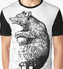 Bookplate - Bear - Circus Bear - Victorian Graphic T-Shirt