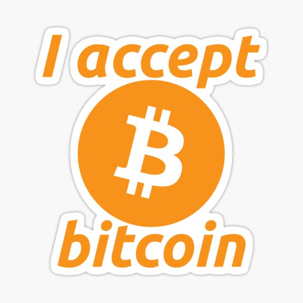 J'accepte Bitcoin Sticker