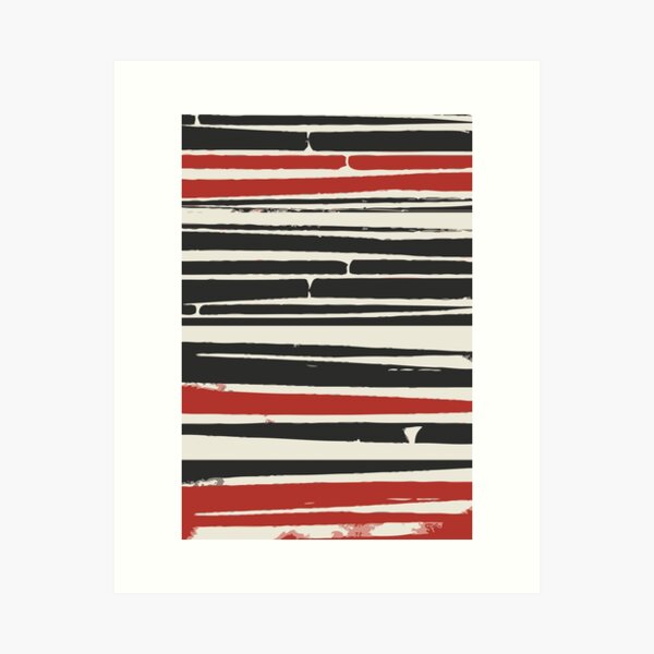 Item preview, Abstract Black Red Stripe designed and sold by MyArt23.