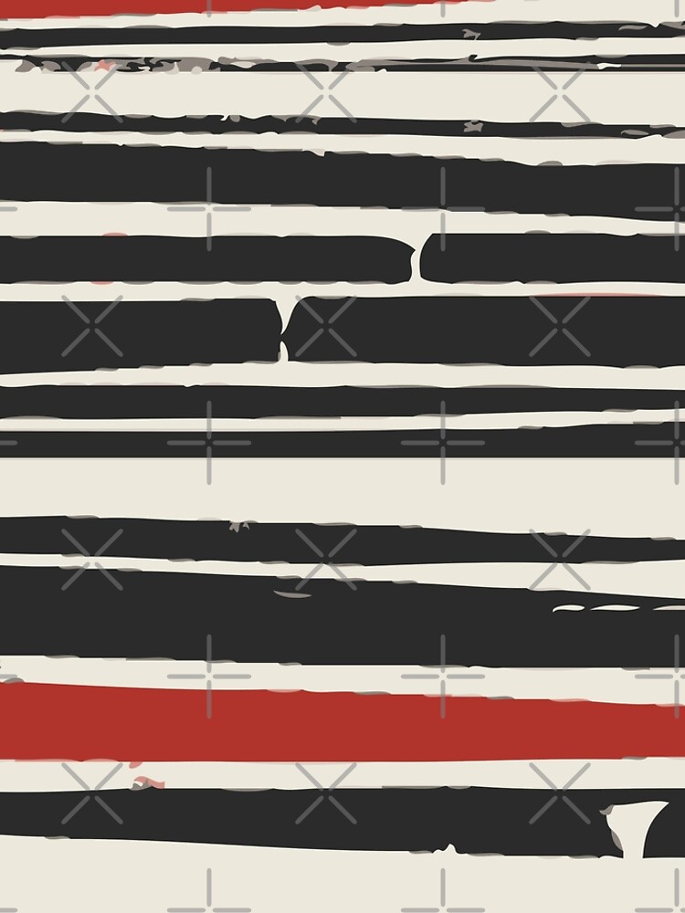Thumbnail 5 of 5, Leggings, Abstract Black Red Stripe designed and sold by MyArt23.