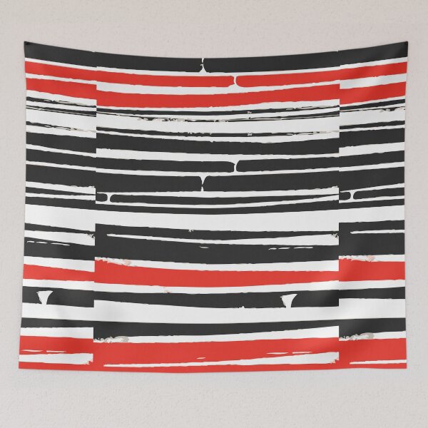 Item preview, Abstract Black Red Stripe designed and sold by MyArt23.