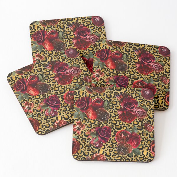Item preview, Red Roses on Leopard designed and sold by Peggy Stanley.
